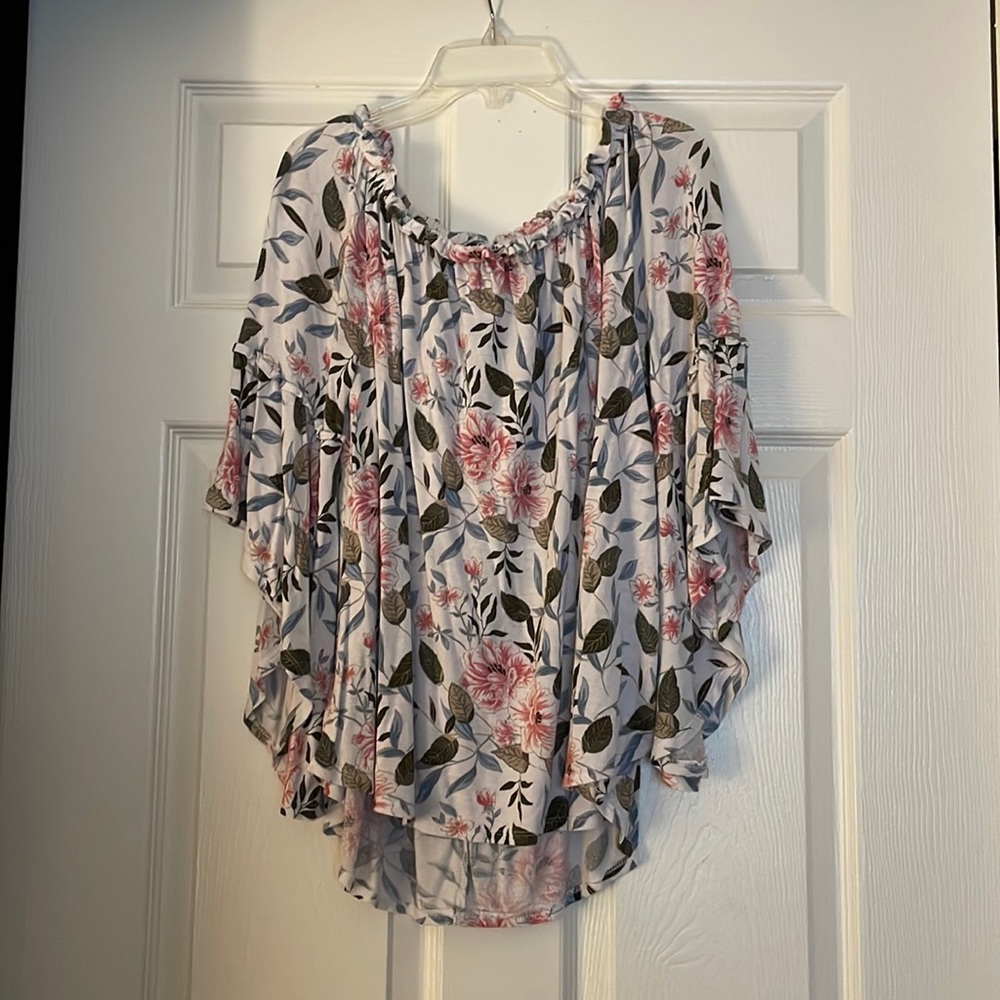 Floral off the shoulder blouse
